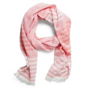 NWT Banana  Republic  Coral Stripe Scarf